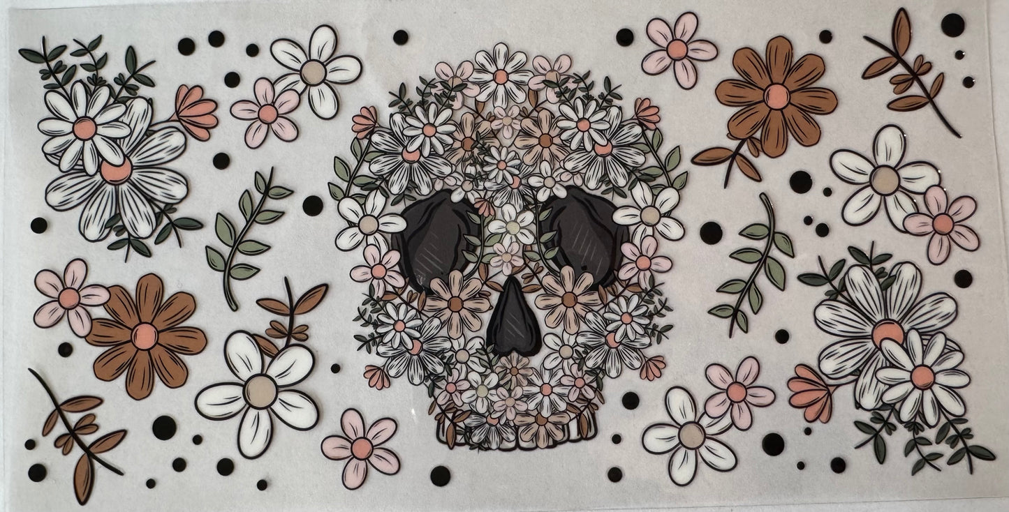 Intricate Floral Skull