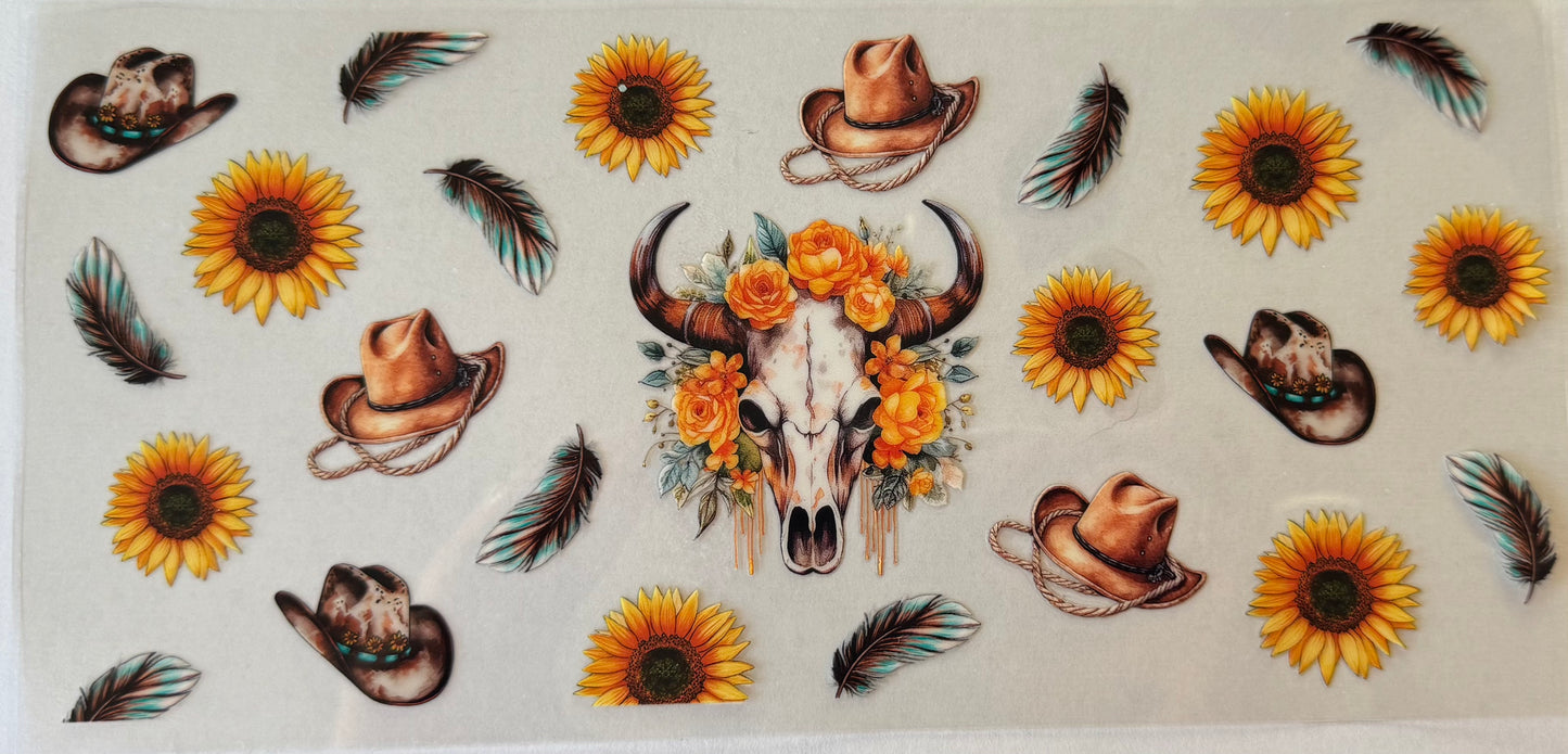 Bull skull western