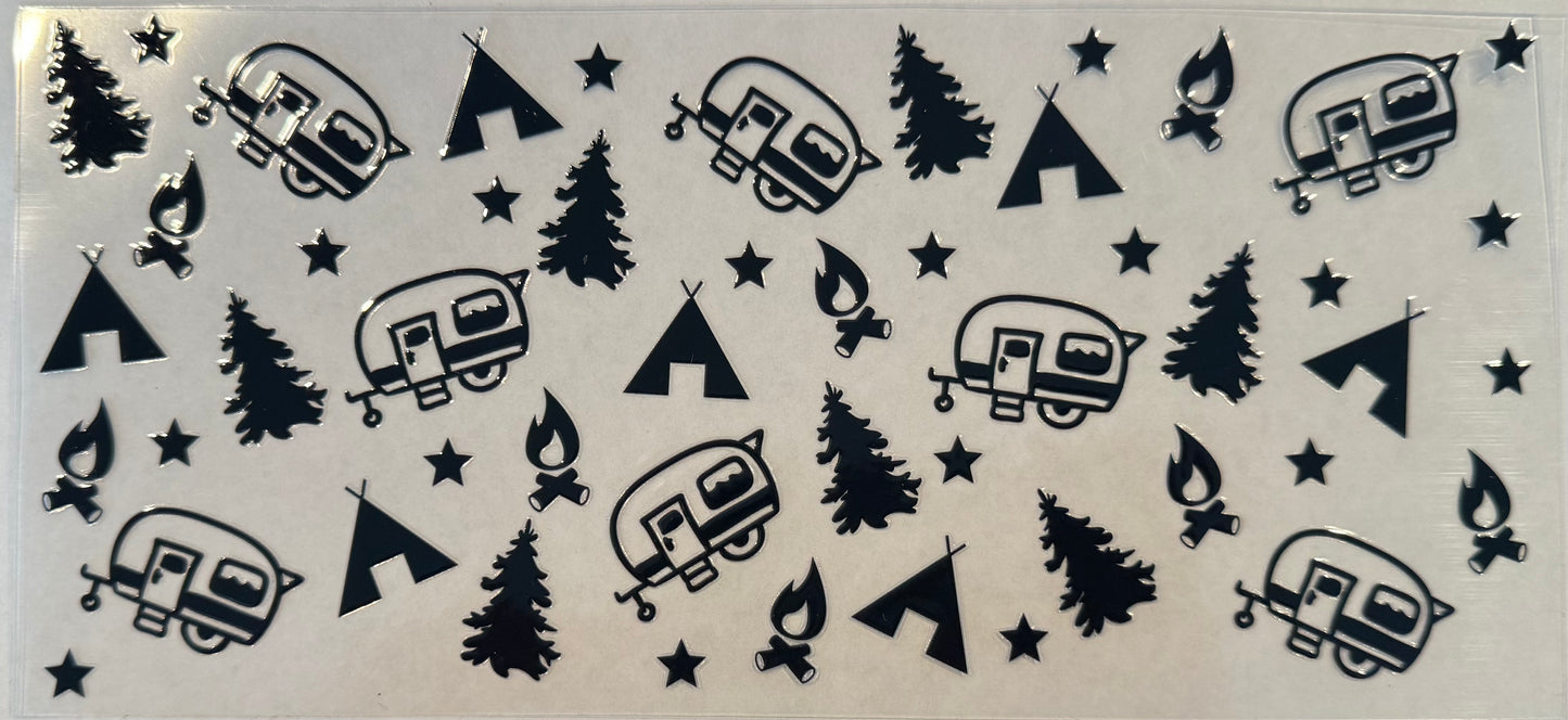 Campers. Trees. Tents.