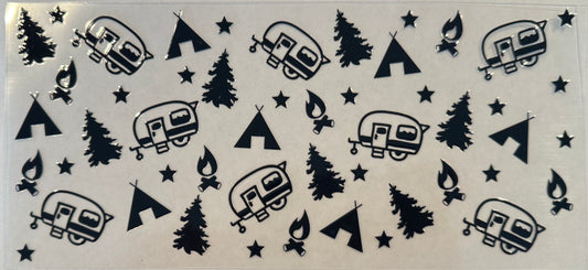 Campers. Trees. Tents.