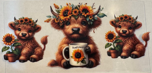 Highland Cow Sunflower Coffee