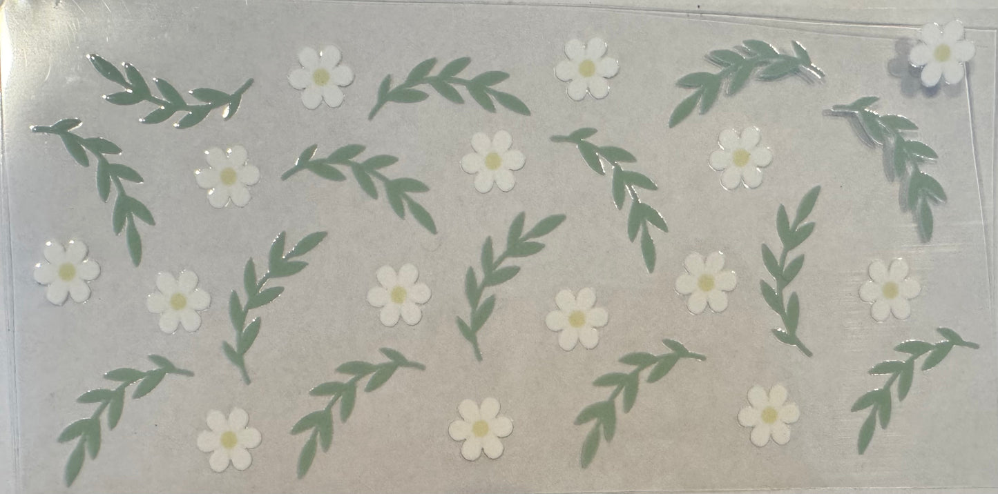 White Flowers and Leafs
