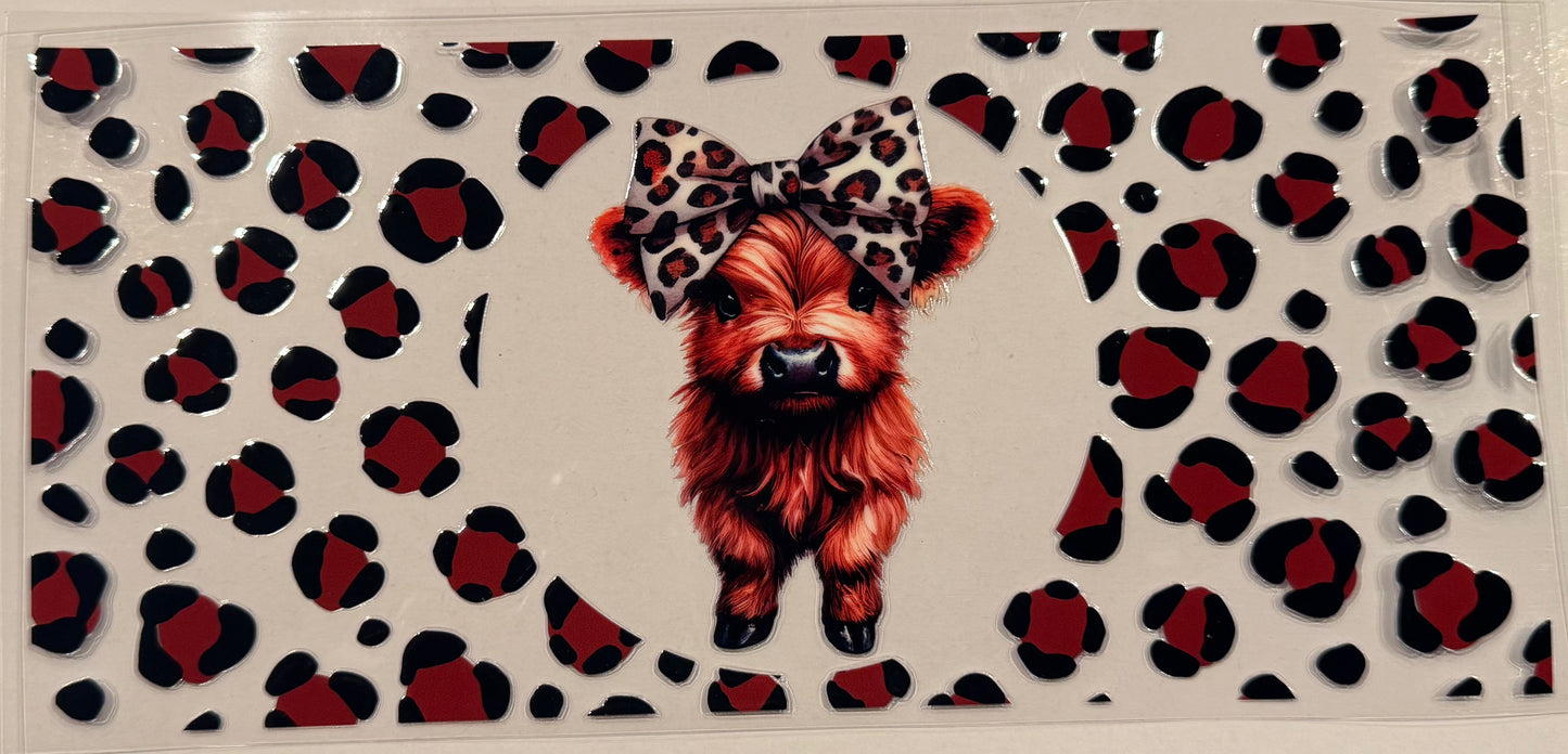 Cheetah Bow Highland Cow