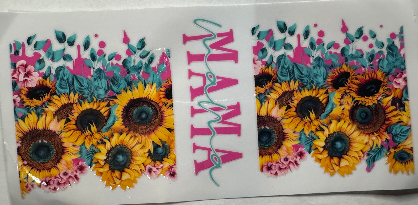 Mama Sunflower - Pink & Blue