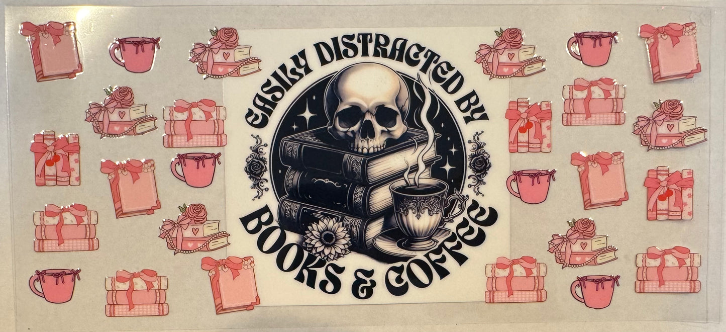 Easily Distracted by books & coffee - Skeleton