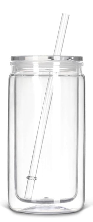 16oz Acrylic Snow Globe Tumbler