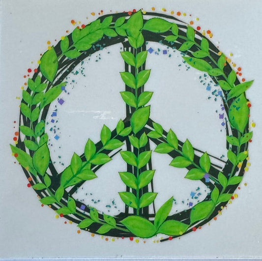 Green peace sign