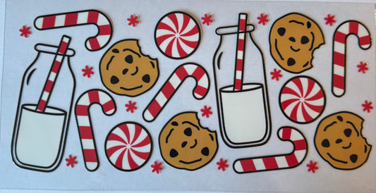 Cookies. Candy. Milk