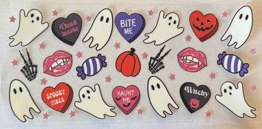 Spicy Ghost Candy Hearts