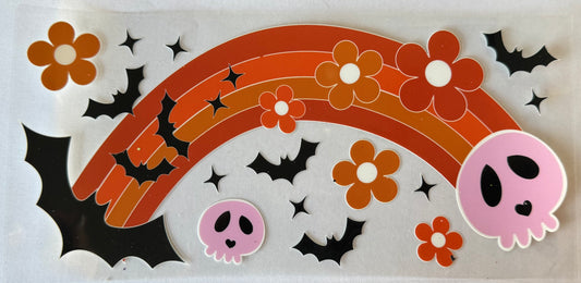 Rainbow bats & flowers