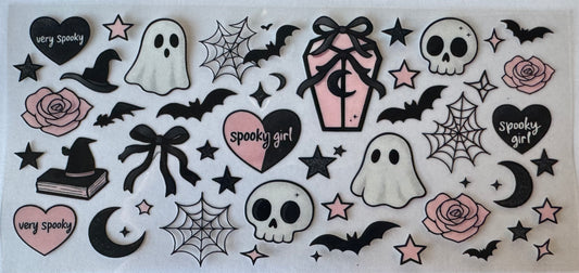 Pink ghost skeletons