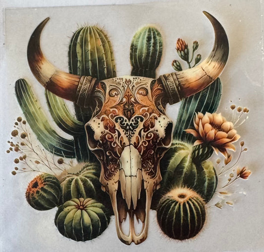 Cactus Bull Skull