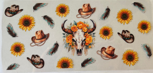 Bull skull western