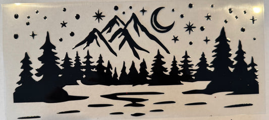 Mountains, stars and moons