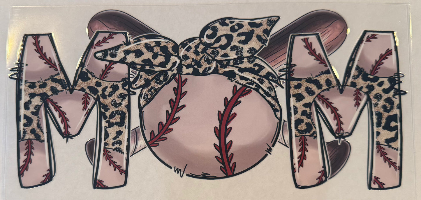 Softball Mom Cheetah Bow