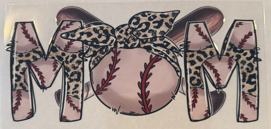 Softball Mom Cheetah Bow