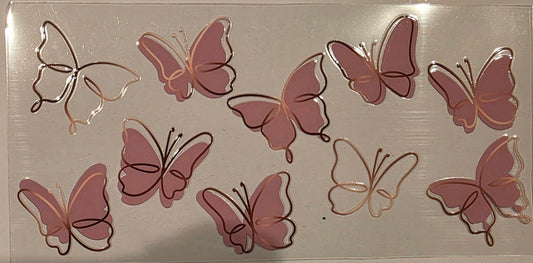 Pink & Rose Gold Butterflies