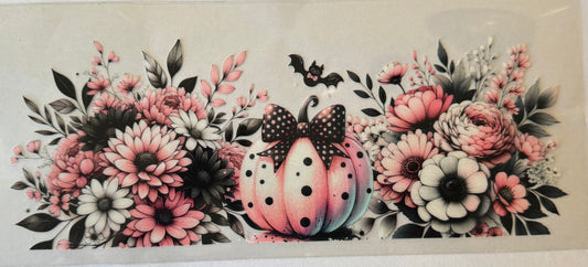 Pink and black pumpkin