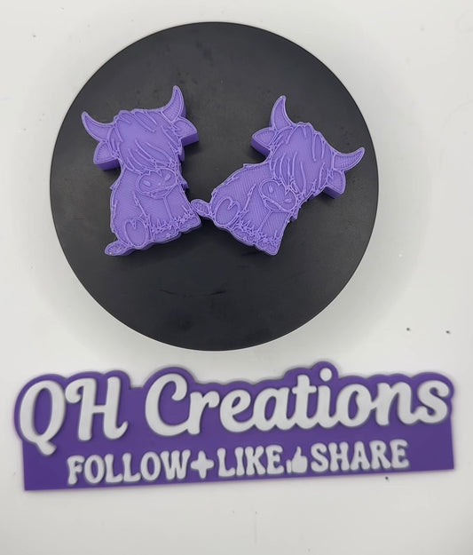 Highland Cow Straw Toppers