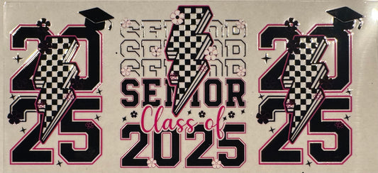 Class of 2025 Black and Pink Lighting