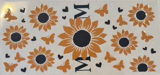 Mom Sunflowers and Butterflies