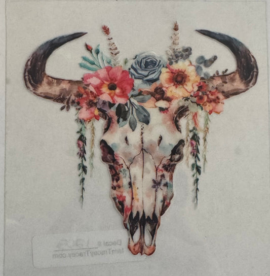 Bull skull floral