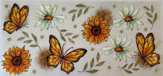 Butterfly & Sunflowers