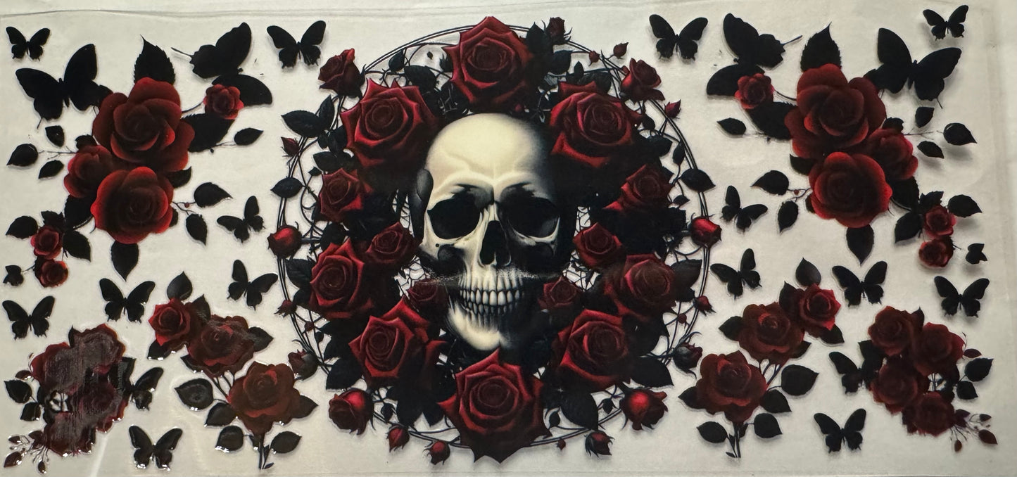 Skulls Red Roses