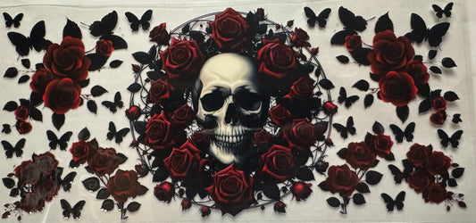 Skulls Red Roses