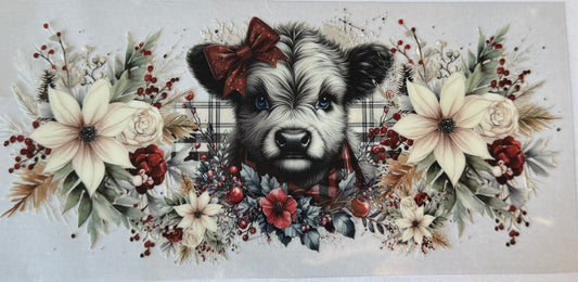 Highland cow floral