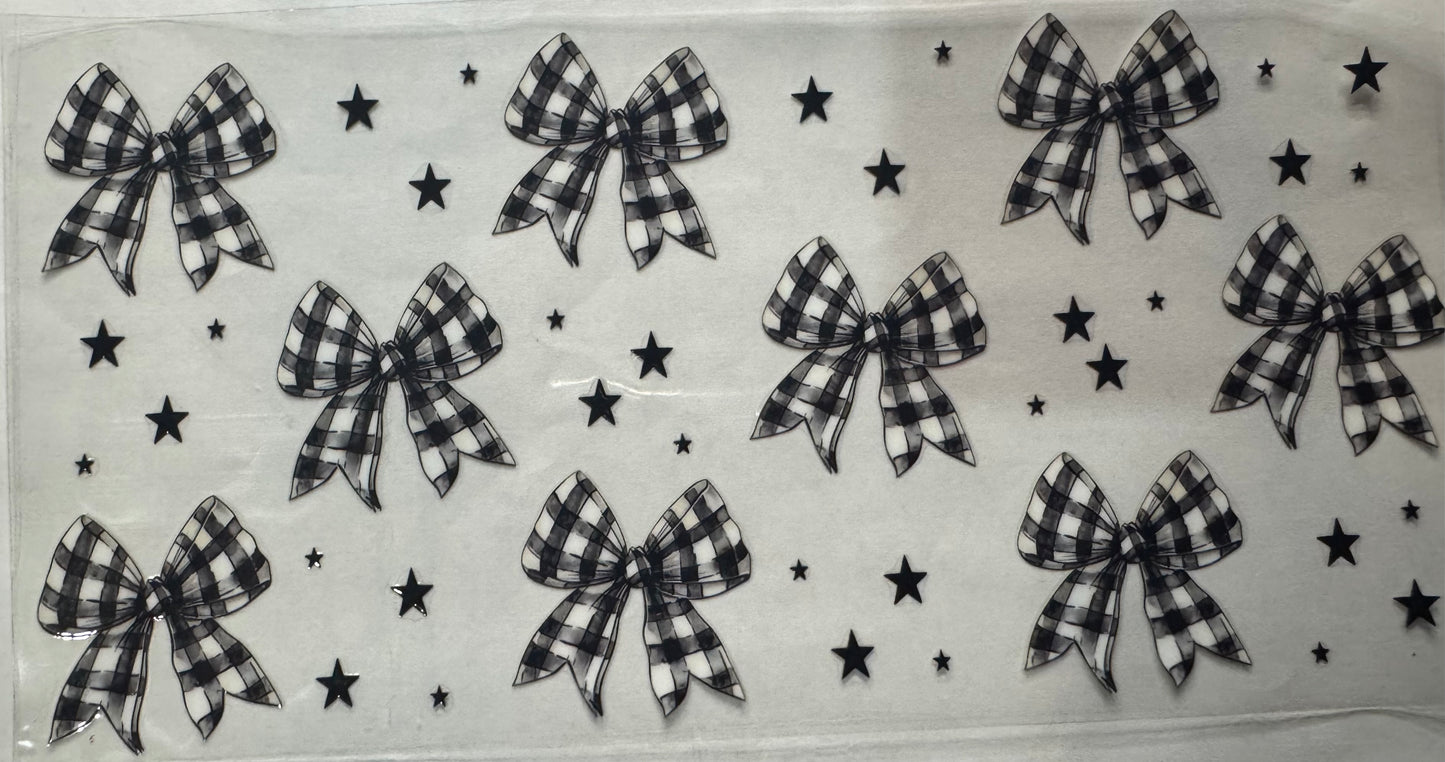 Black Checkered Bows