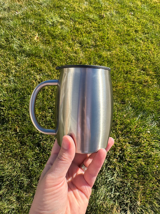 14oz Round Mug Stainless Steel