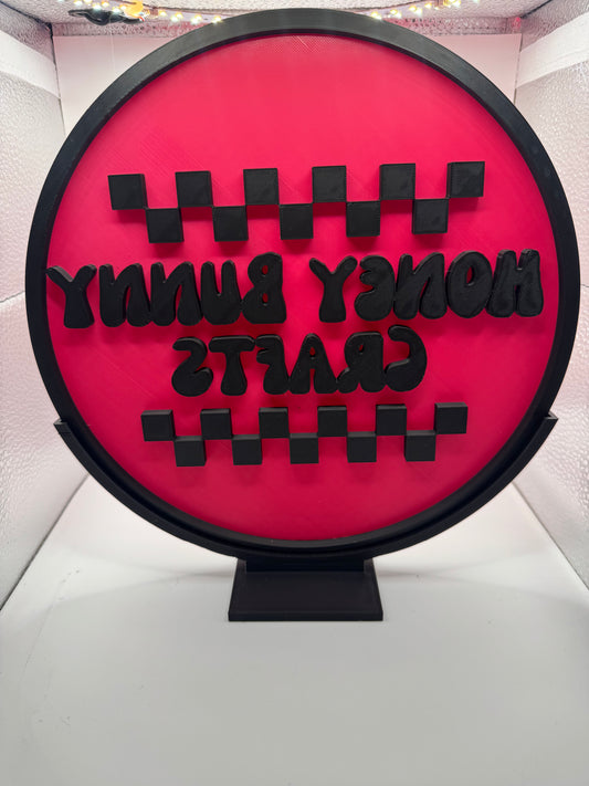 3D Custom Business sign - with stand