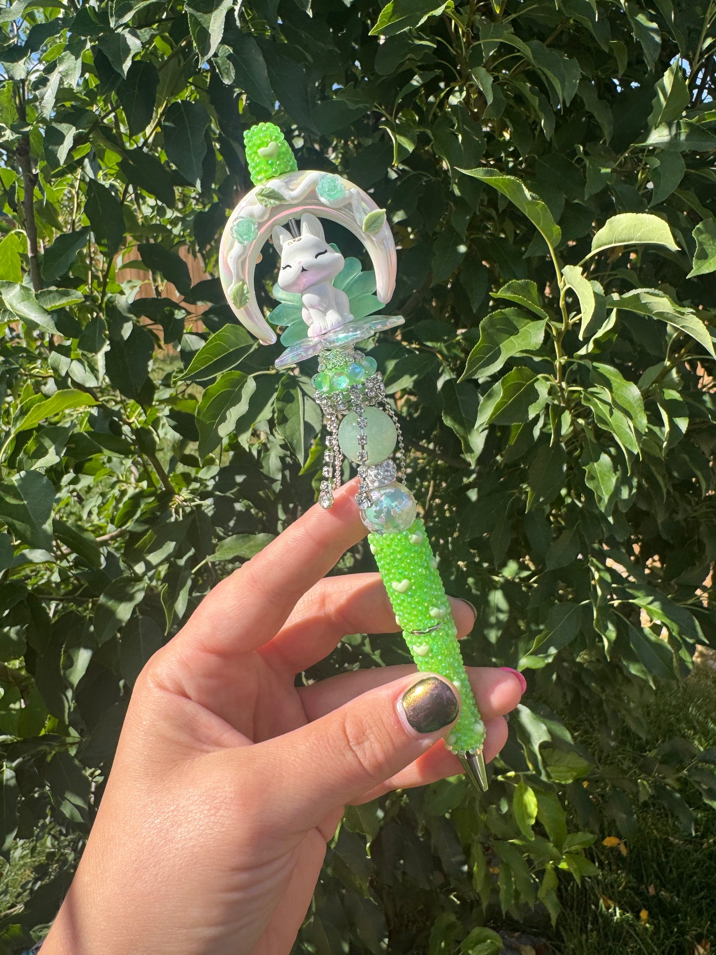 Green Rhinestone Pen