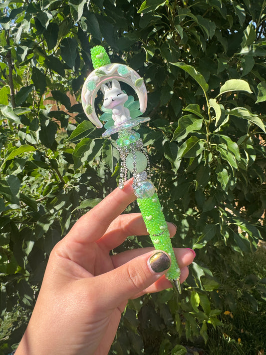 Green Rhinestone Pen