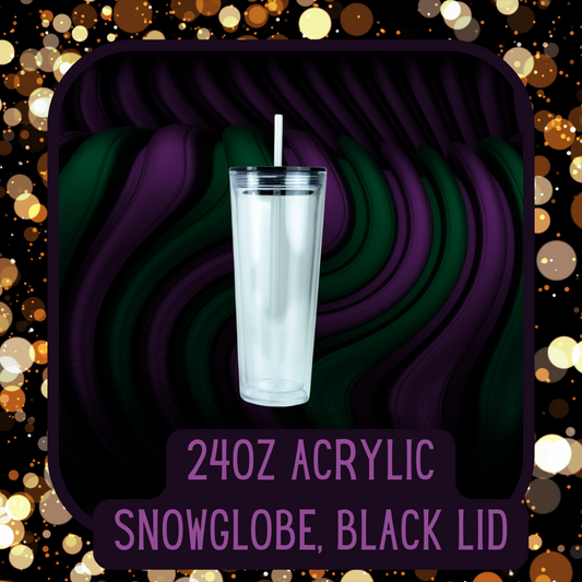 24oz Acrylic, Black lid